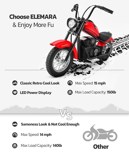 Electric Dirt Bike 24V 15 mph 150lb Max Black N74305