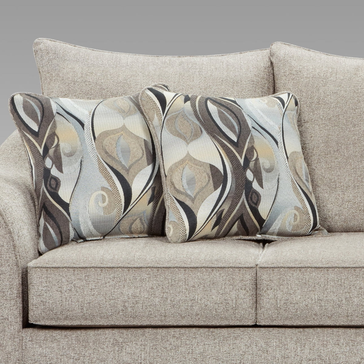 Fabric Pillowback Loveseat D84230