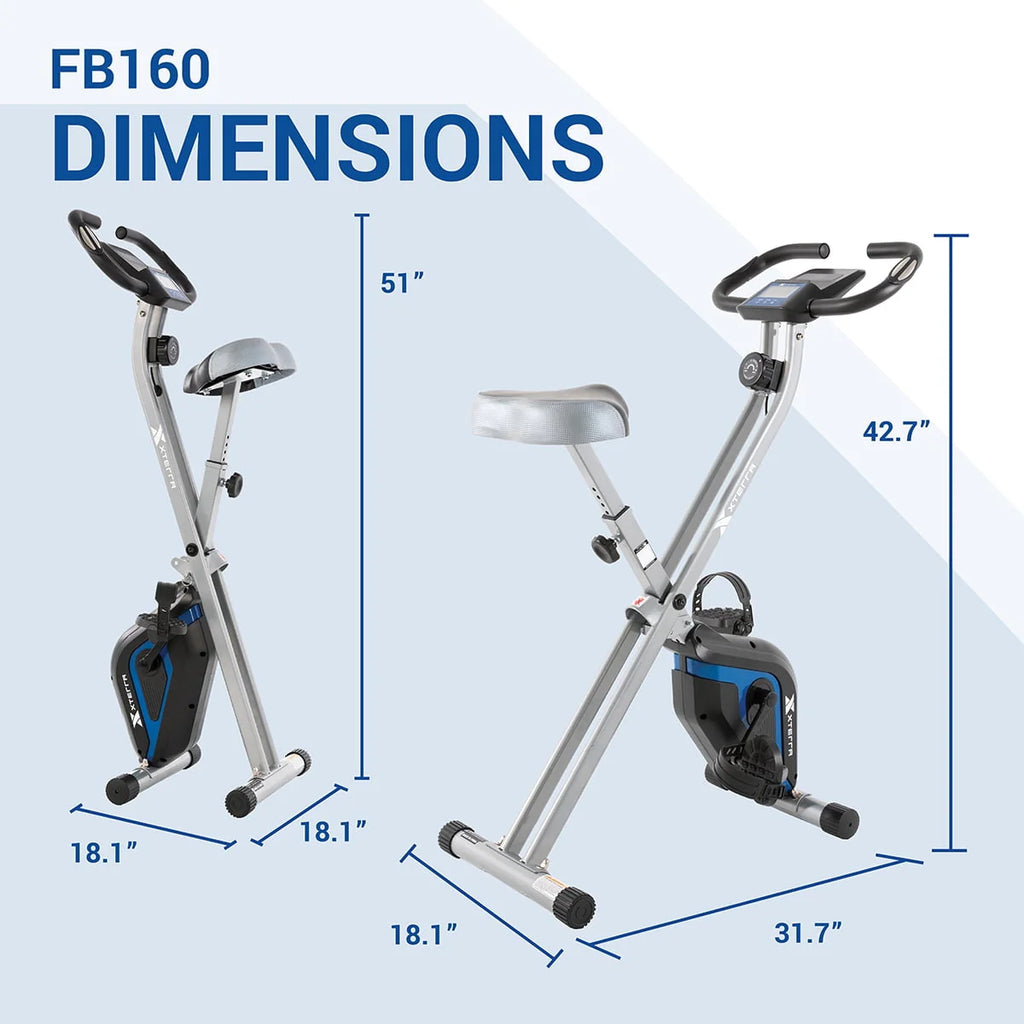 Compact Folding Stationary Bike with Padded Seat O70088