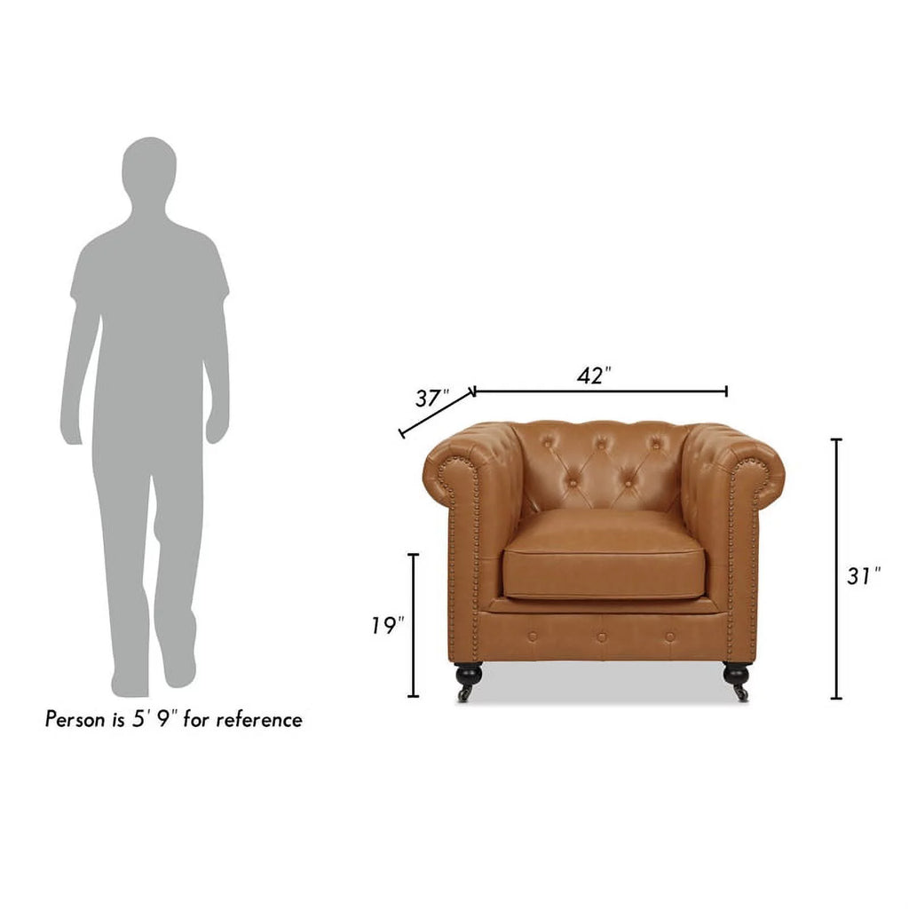 Caramel Tan Brown Armchair G149828