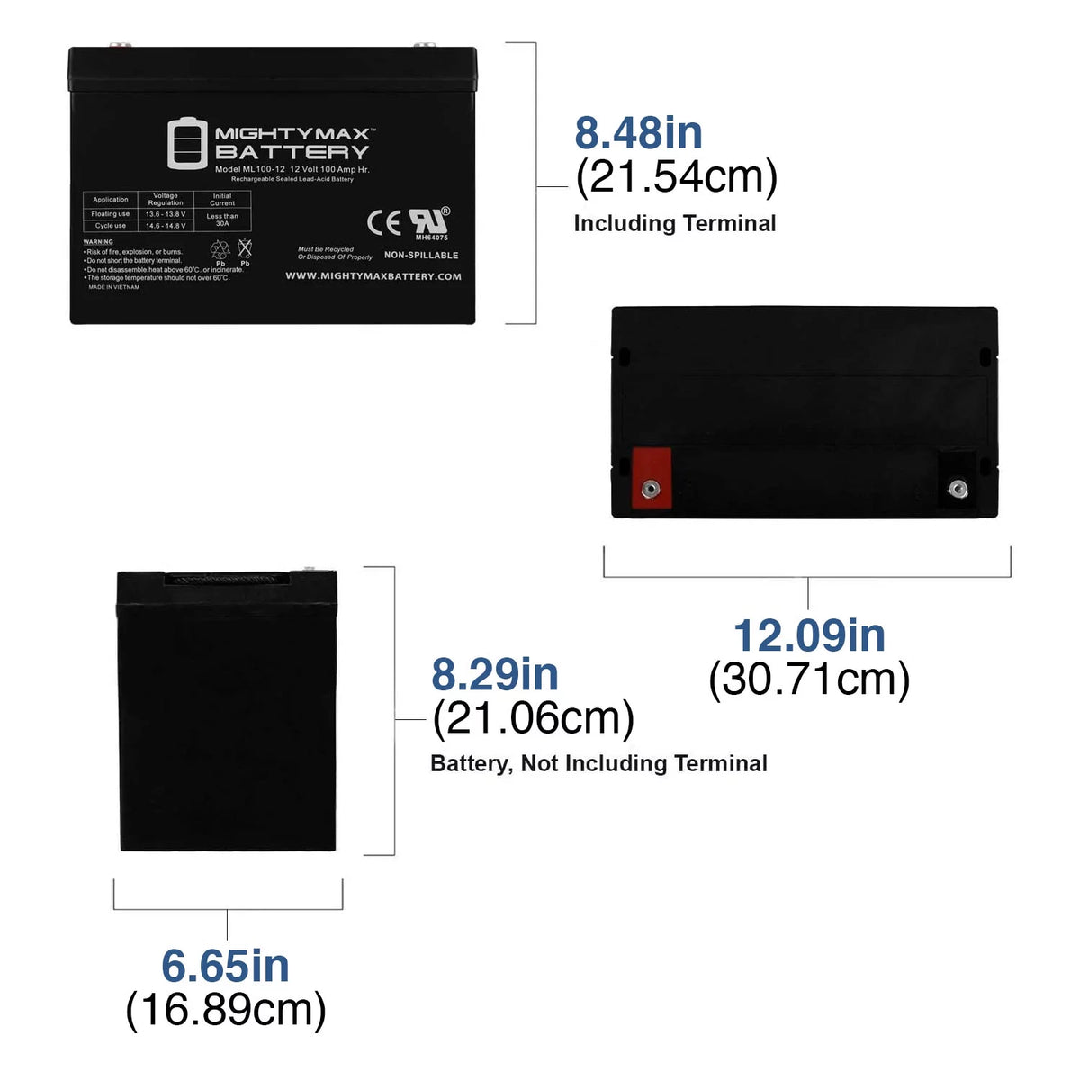 12V 100Ah SLA AGM Battery Z7299
