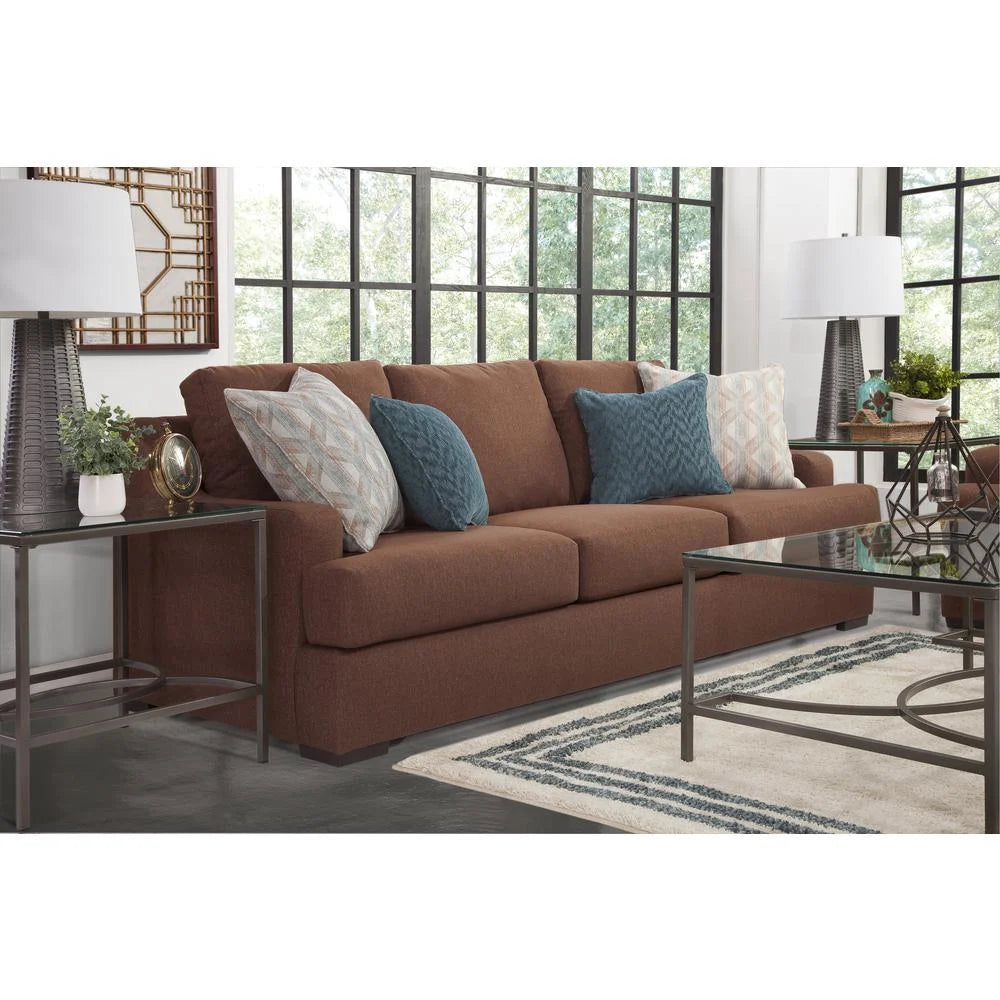 Cinnamon Sloped Track Arm Sofa D282